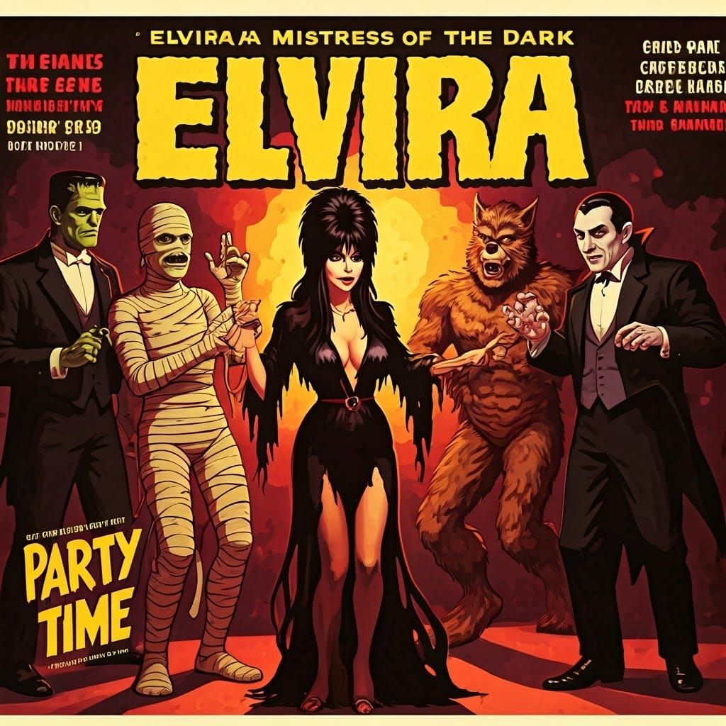 Elvira Mistress of the Dark Hosts a Groovy Monster Bash