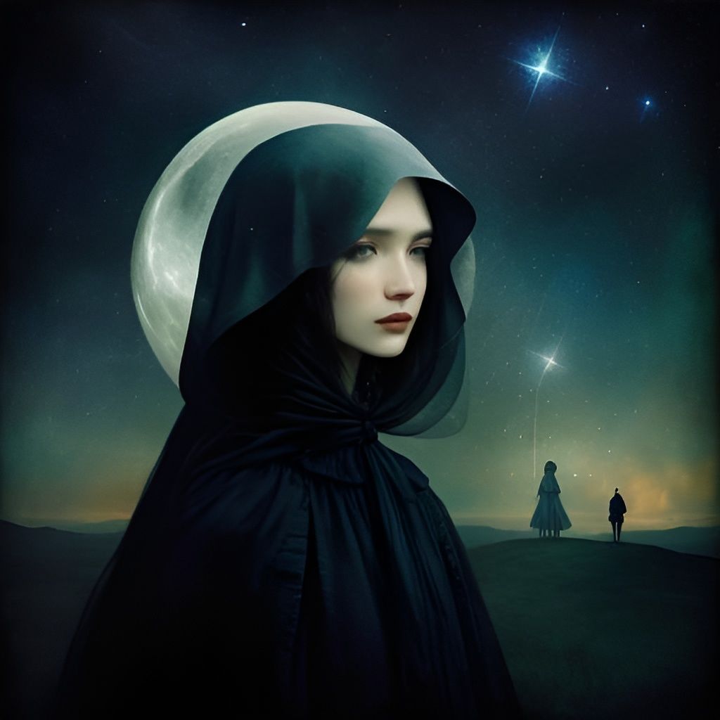 Ethereal Celestial Dreamscape in Double Exposure Photography