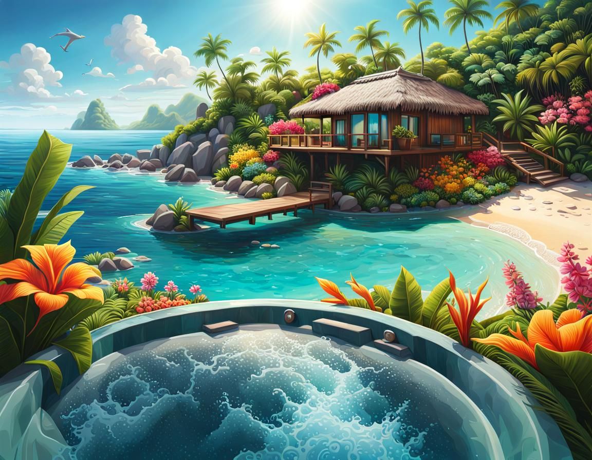 tropical island