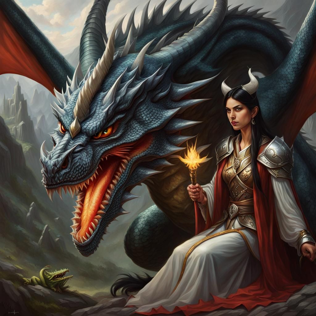 Dragon Slaying High Elf Wizard Hyperrealistic Portrait