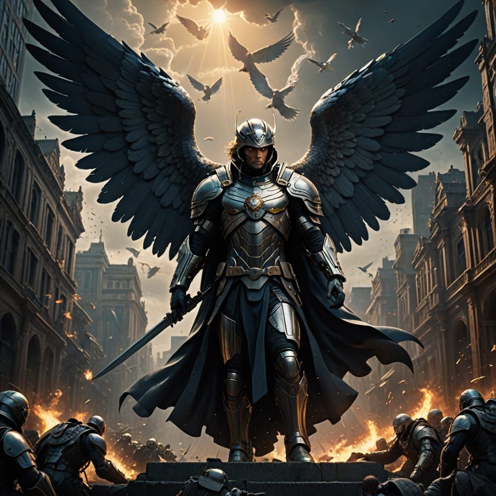 Archangel Provides Enigmatic Assistance in a Vibrant Digital...