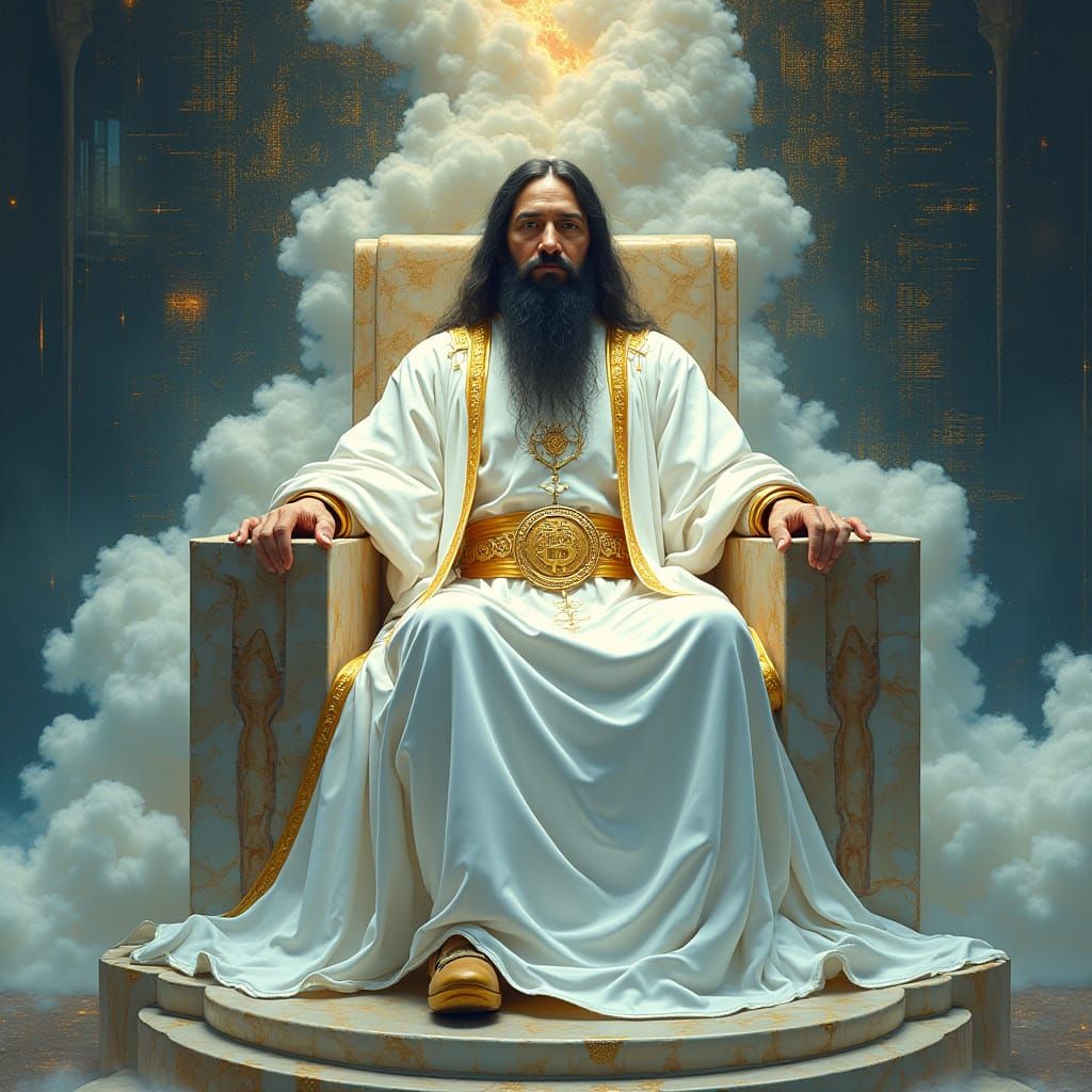 Satoshi Nakamoto as God in Dystopian Future