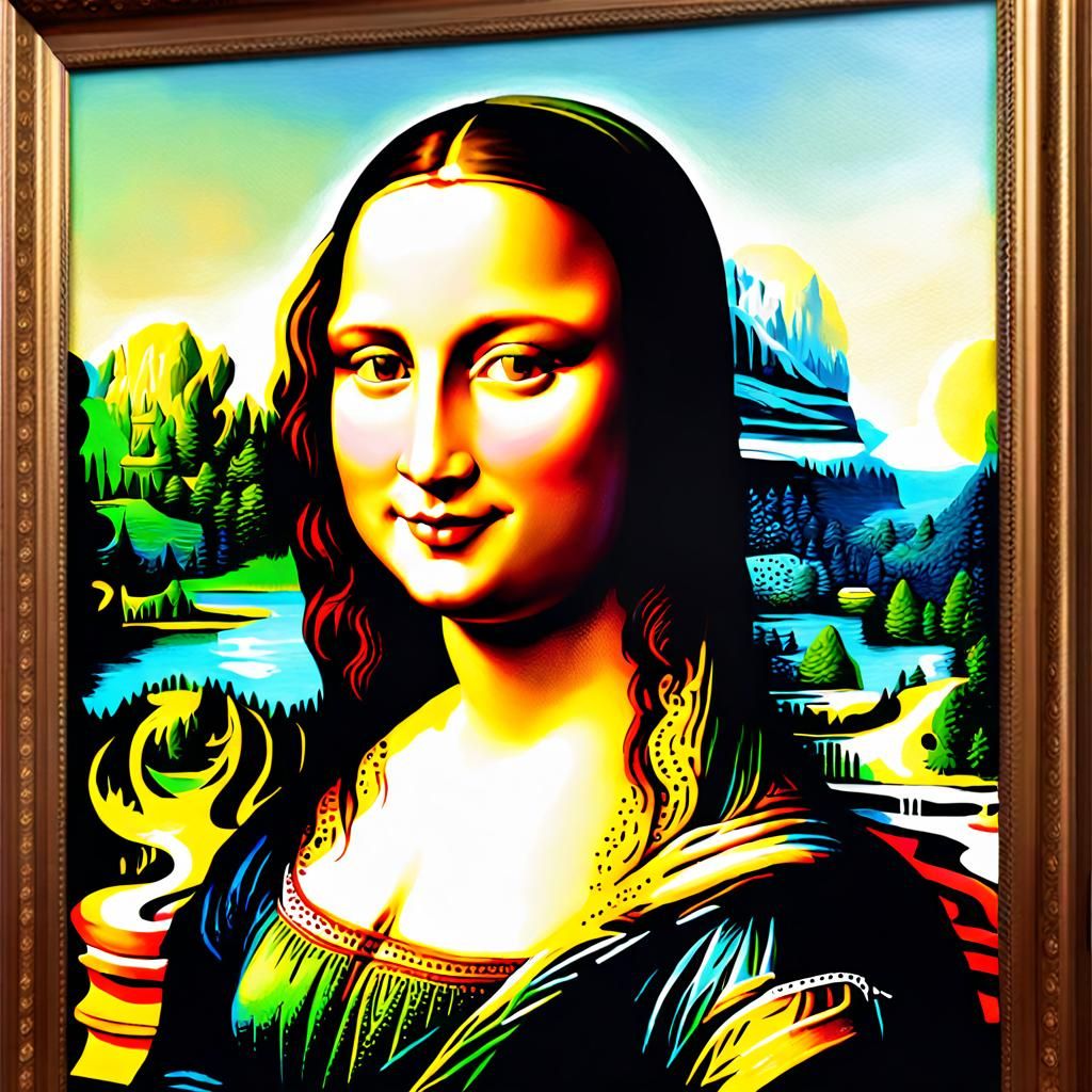 Mona Lisa Wink: Hyperdetailed Renaissance-Style Painting