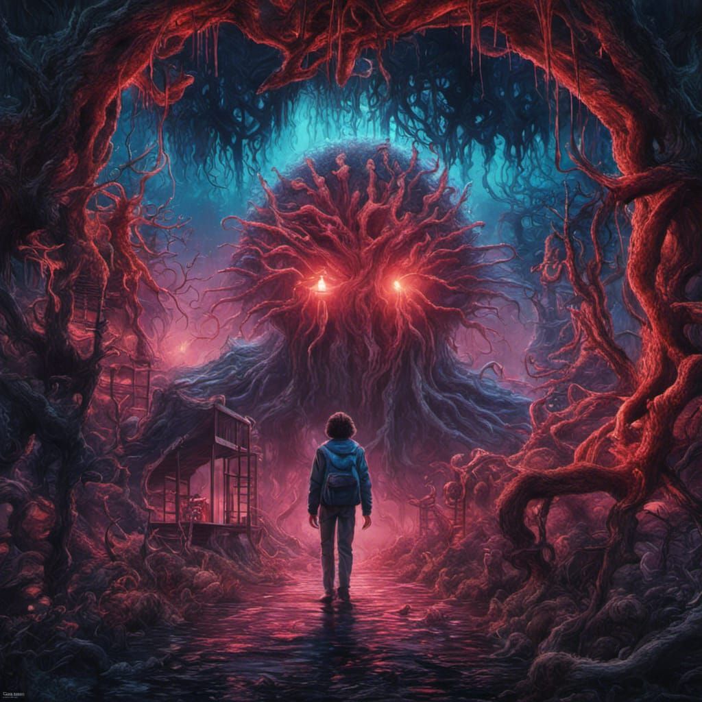 Demogorgon in 1980s Style Comic Book Art