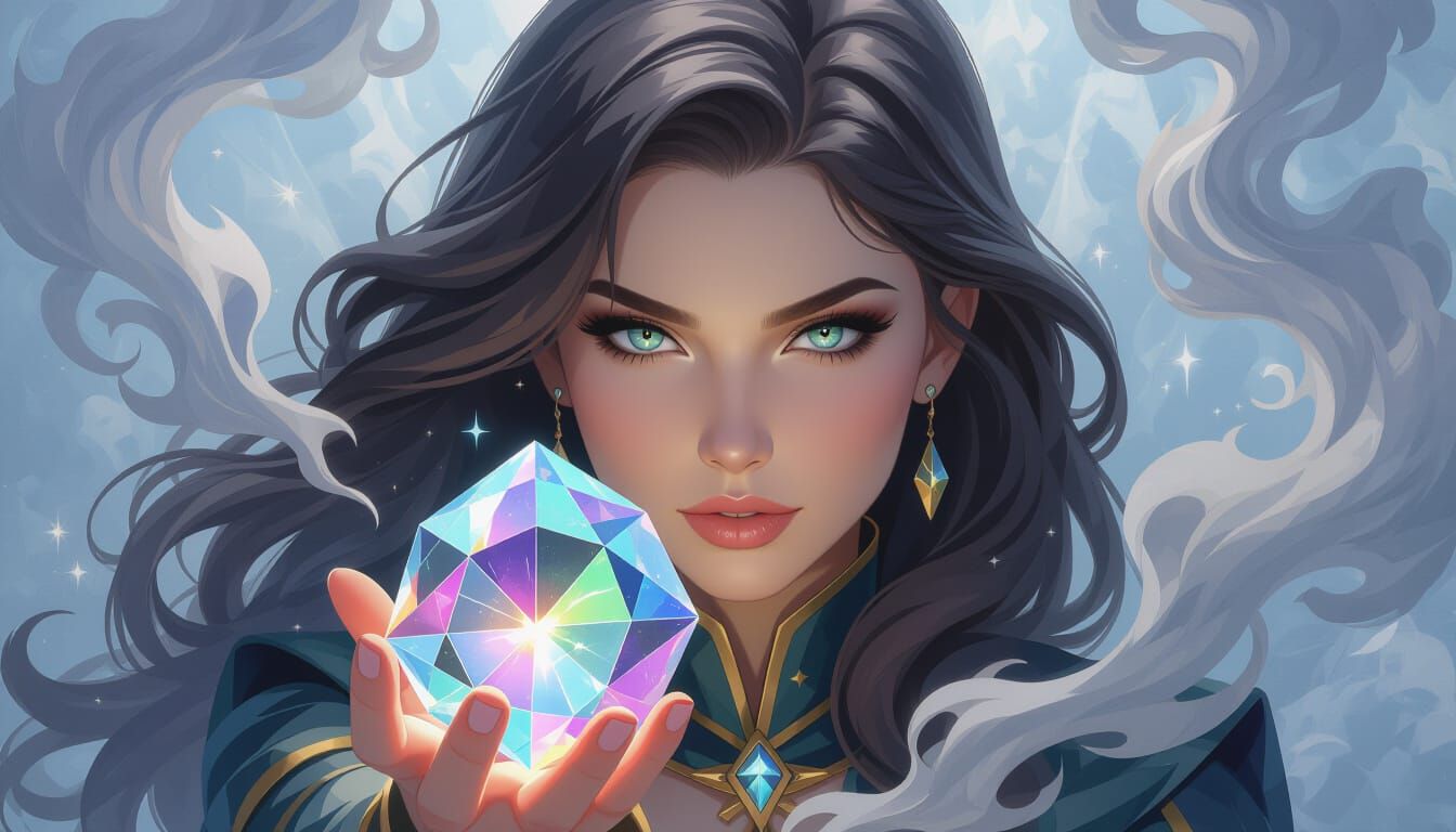 Prism Refraction in Vibrant Impasto Oil Painting