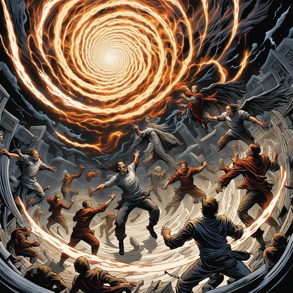 Angels and Demons Clash: Epic Comic Art