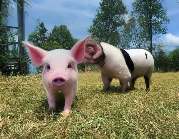 Pig Rejects Yarpie Sacks and Musk in a Humorous Still Life