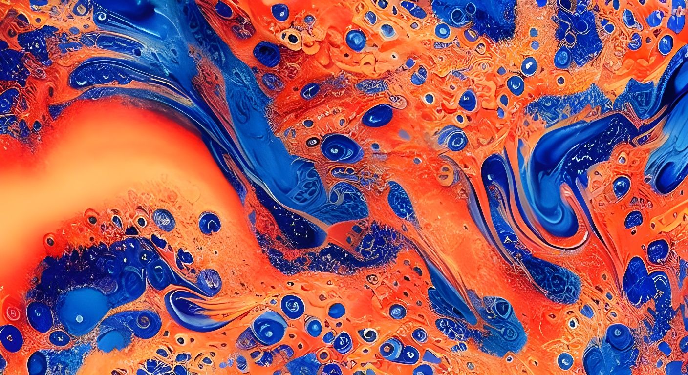 Abstract Fluid Dreamscape in Alcohol Ink Style