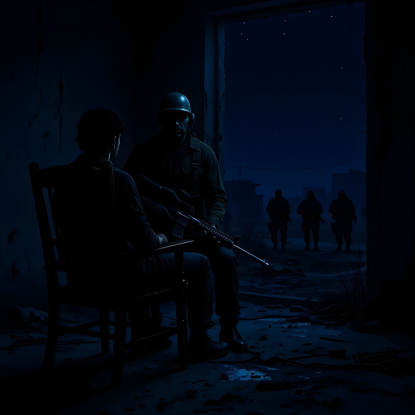 Hostage Standoff in Dark Room with Military Rescue