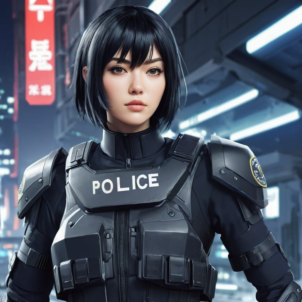 Anime scifi police officer...