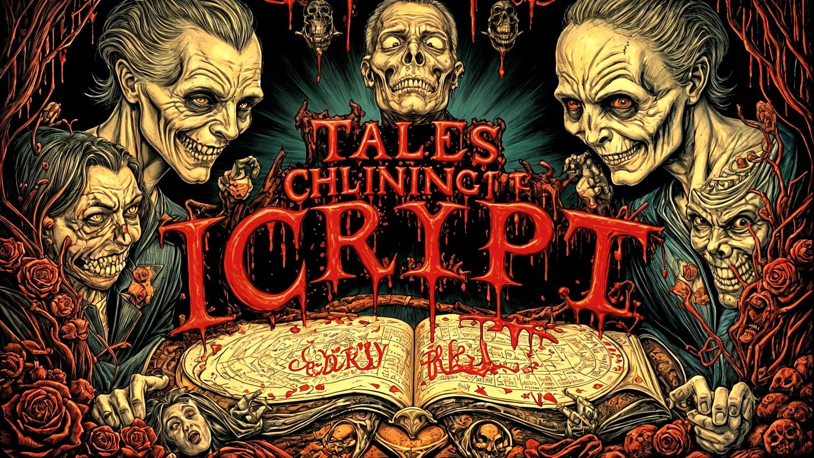 Scary Comic Book Illustration: The Birthday Party