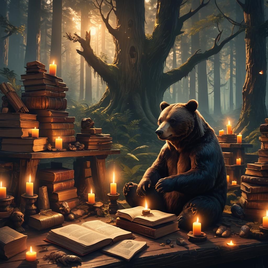 Mystical Forest: Young Bear Study Concept Art