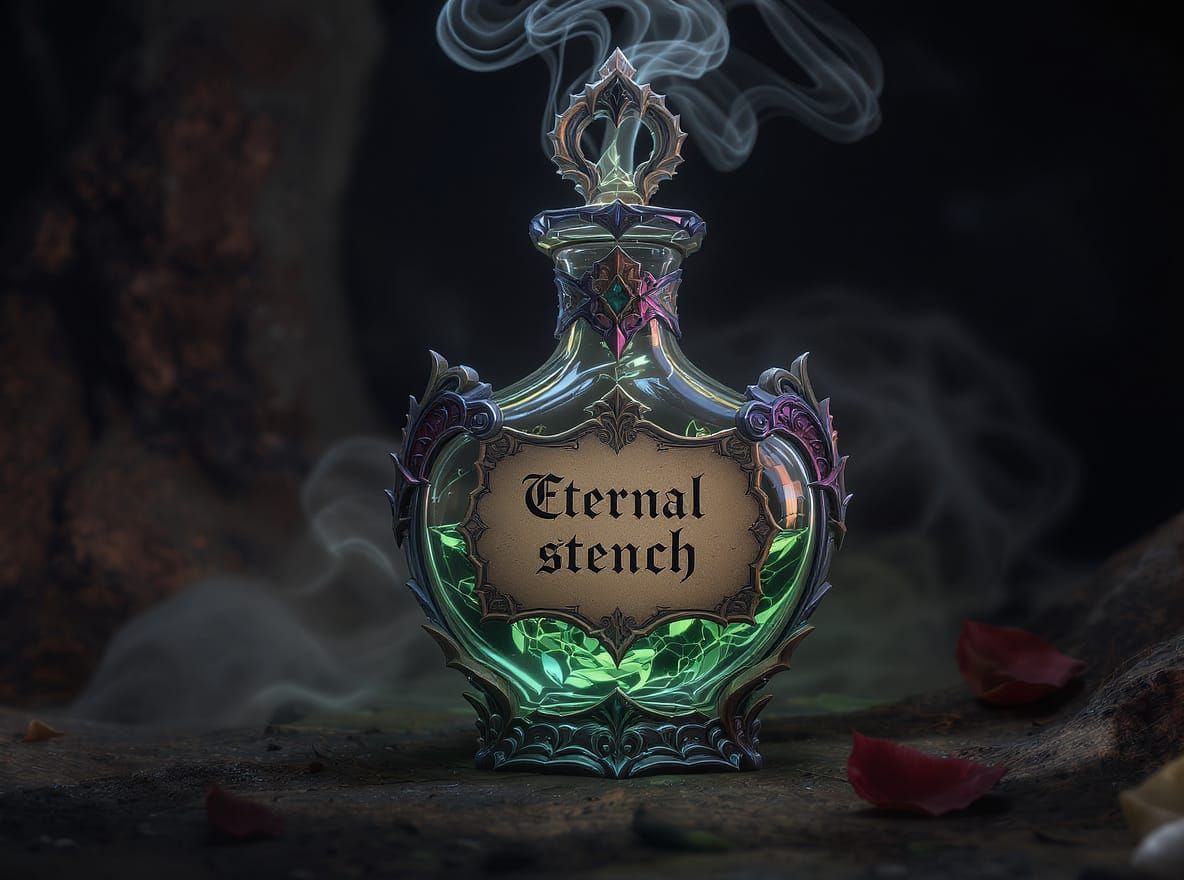 Bioluminescent Potion Bottle in Alice in Wonderland Style