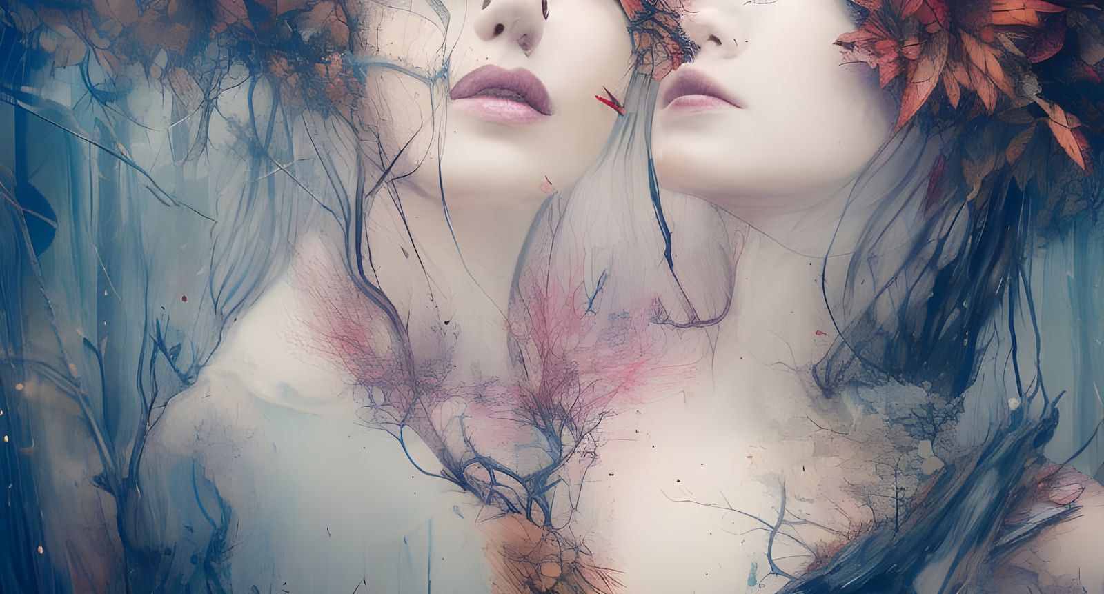 Dreamlike Autumn Forestscape in Digital Illustration