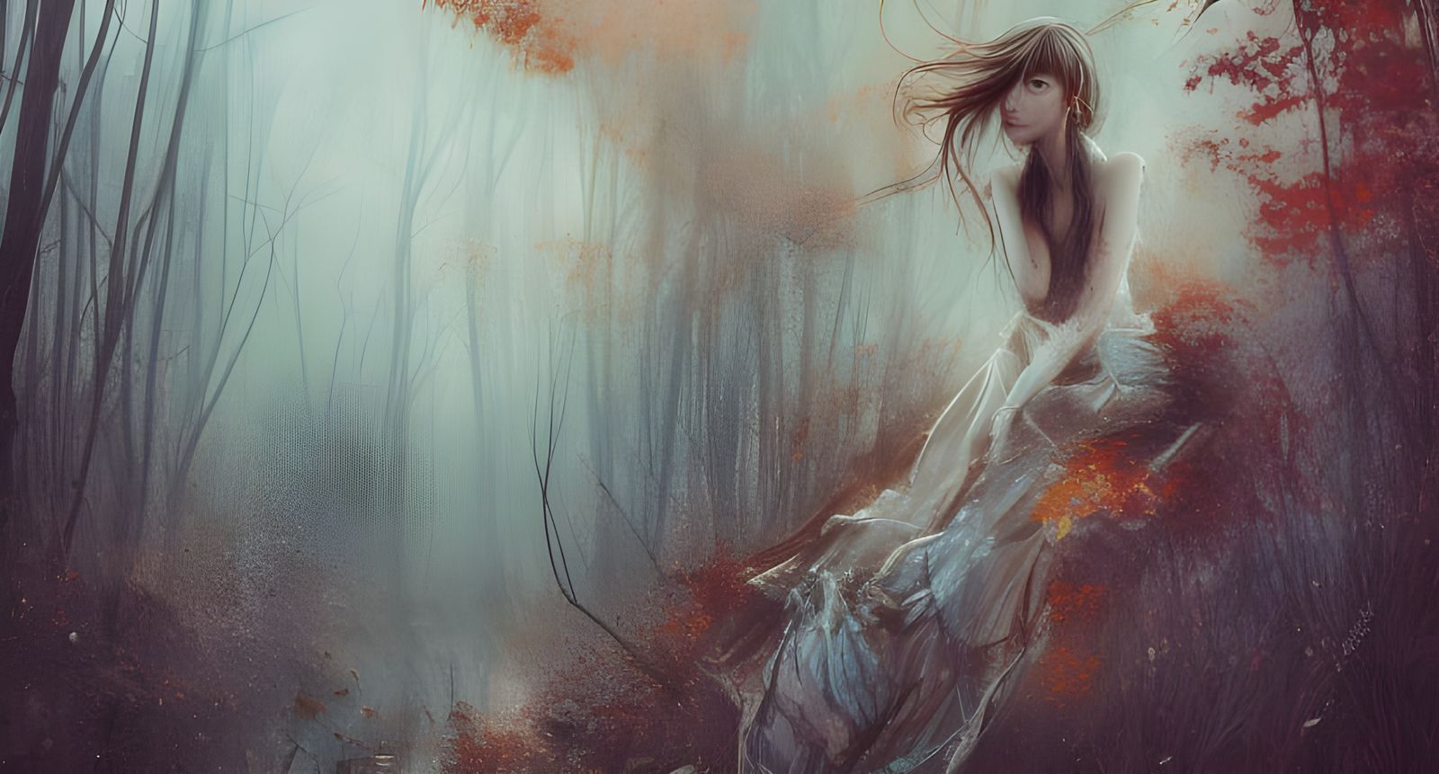 Autumn Forestscape in Hyper-Realistic Digital Art