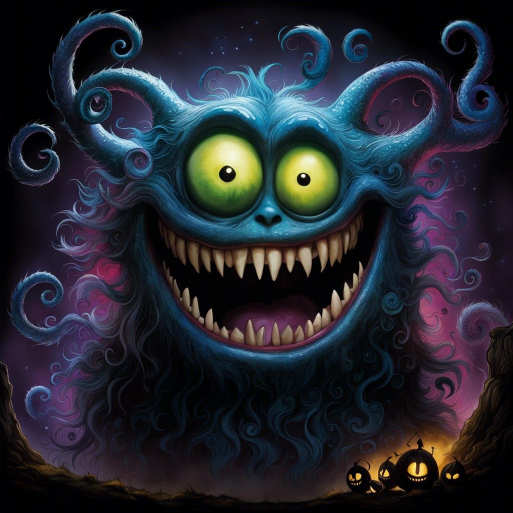 Smiling Monster Inspired by Silhouette Animation