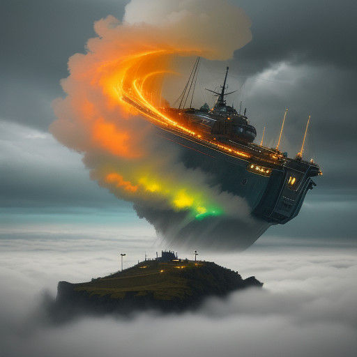 Electric Storms on the Gas Giant Jupiter in Soft Brushstroke...