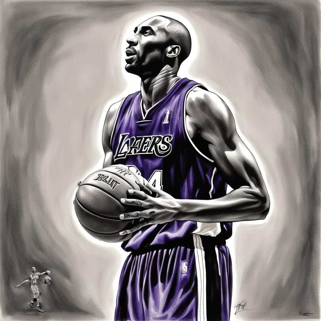 Kobe Bryant: Full Body Pencil Drawing