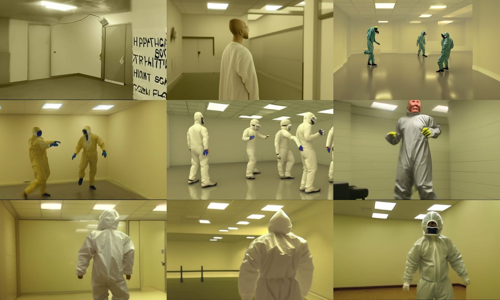 Hazmat Suit Dancer in Hyperrealistic Style