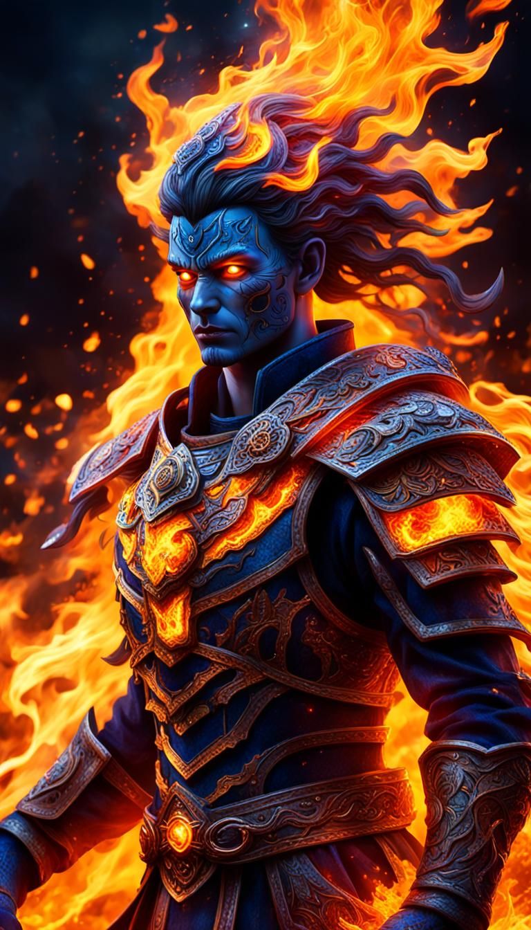 Immortal Fire Spirit in Blazing Flames