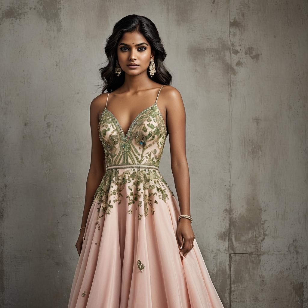 Stunning Portrait of Teen in Formal Evening Gown