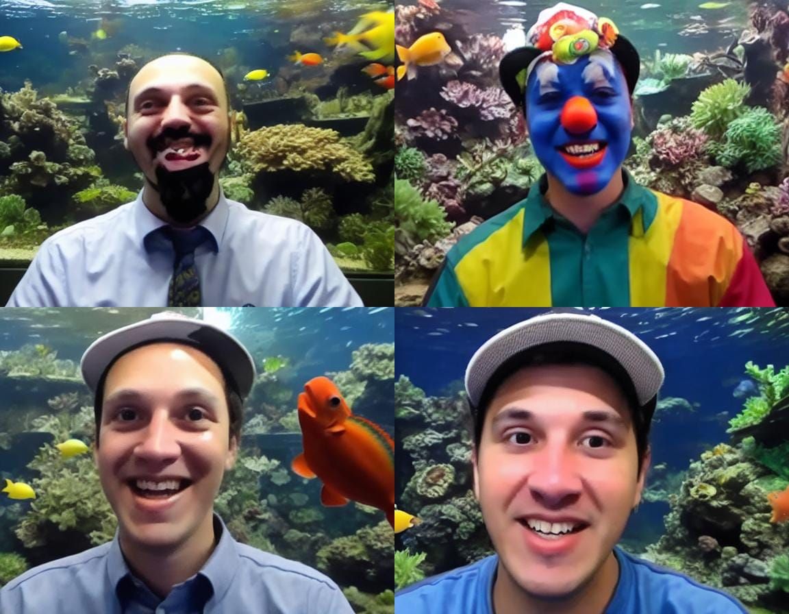 Clown in Aquarium Zoo via Webcam