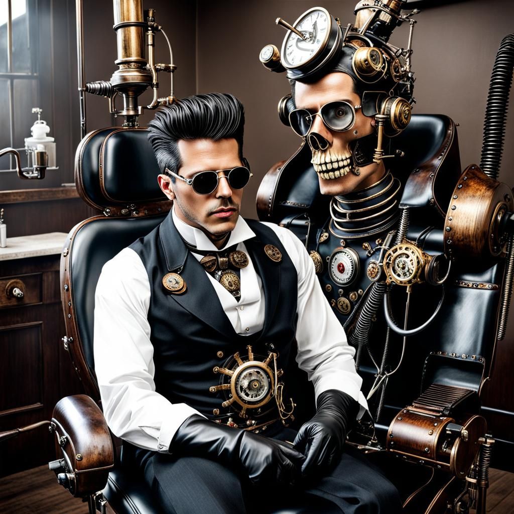 Steampunk Dentist Visit: Petrified Patient