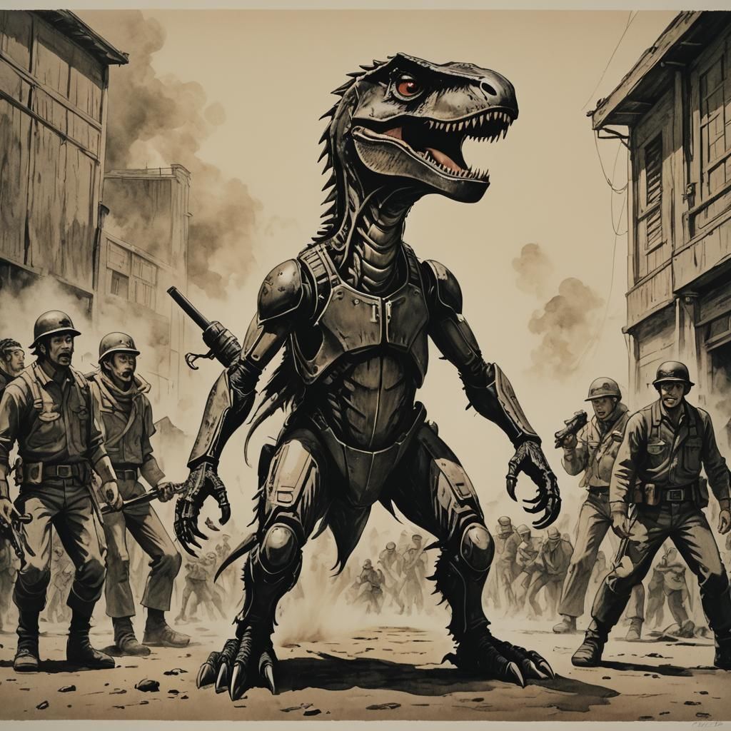 Crude Drawing of a Play in Anime Style