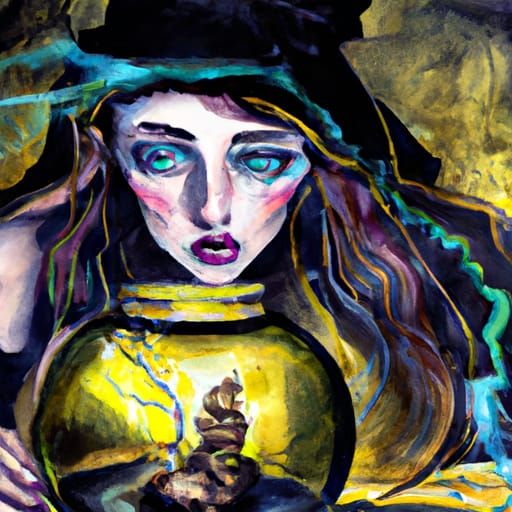 Enchanting Witch and Fairy Portrait in Anime Style