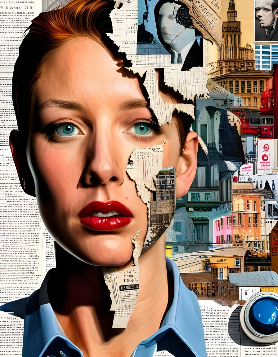 Newspaper Collage Portrait in Jamie Reid Style