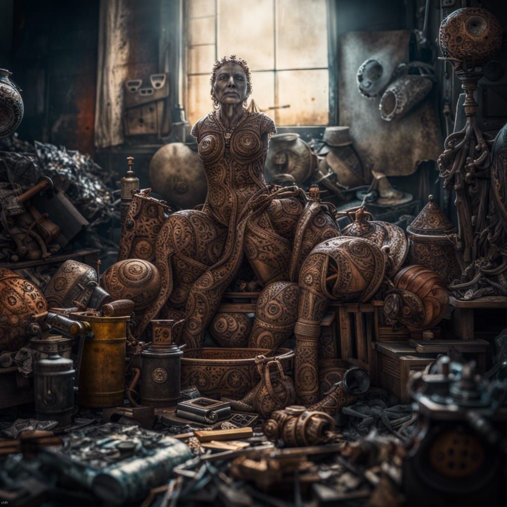 Art Made From Recycled Materials in HDR