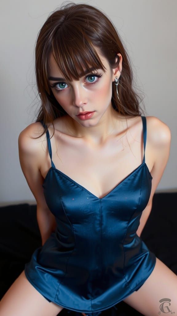 Enchanting Pre-Raphaelite Maiden with Emerald Eyes