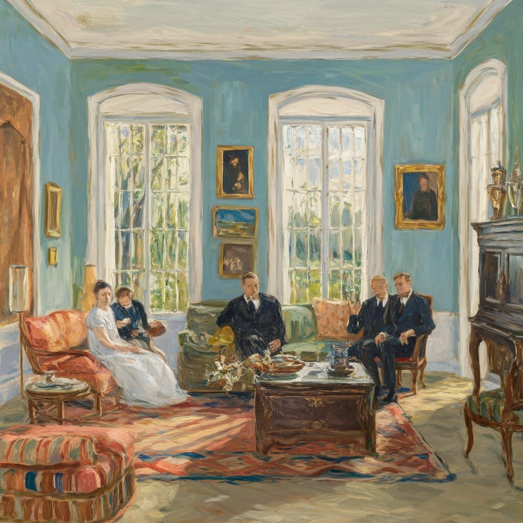 The Artist and His Family in His House at Wannsee