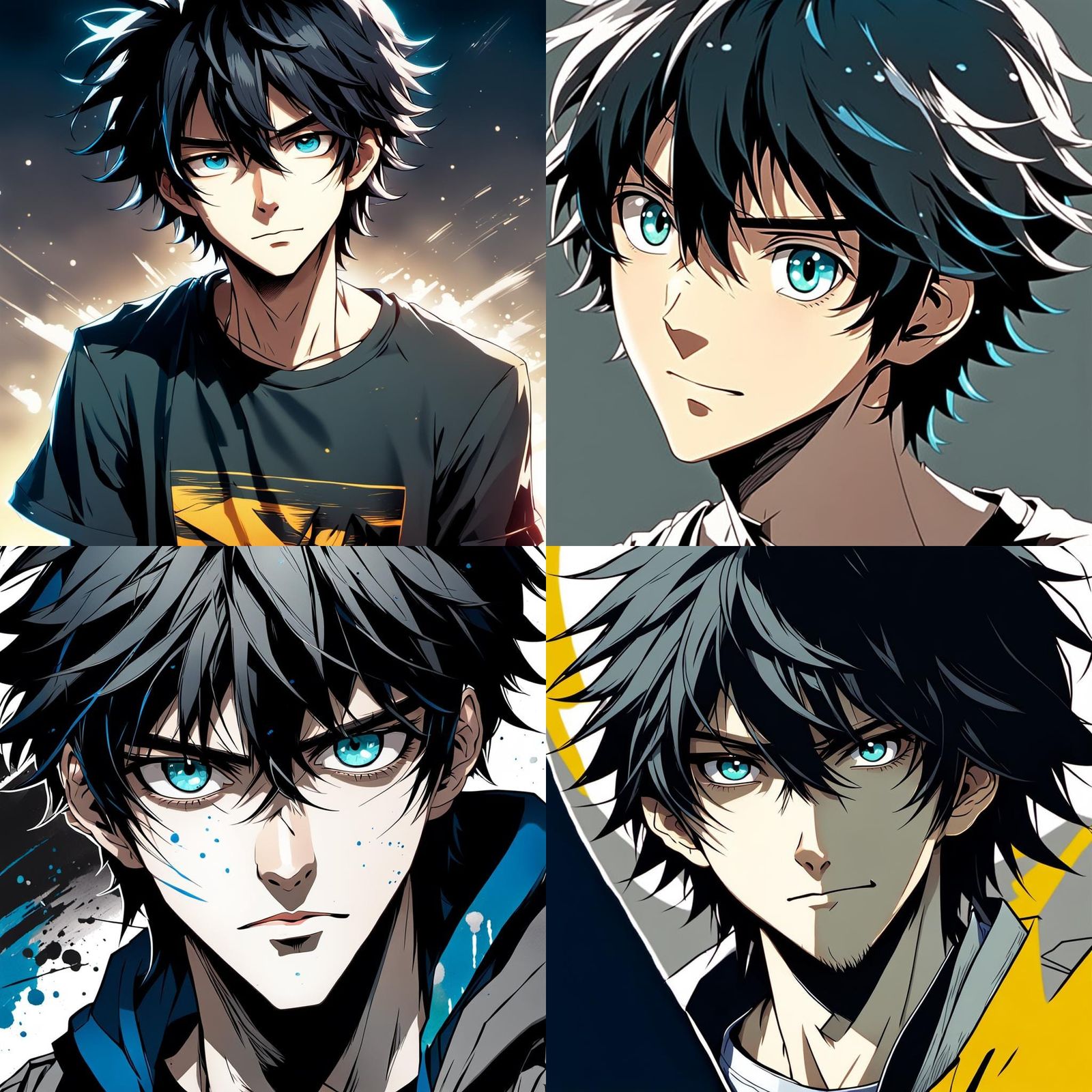 Anime Nerd with Piercing Eyes and Smirk