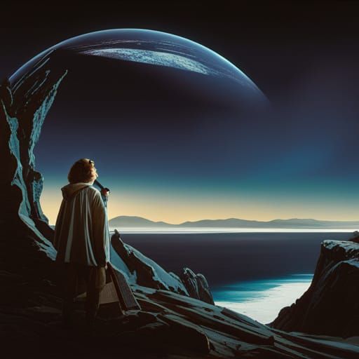 Futuristic Supercomputer Contemplates the Universe