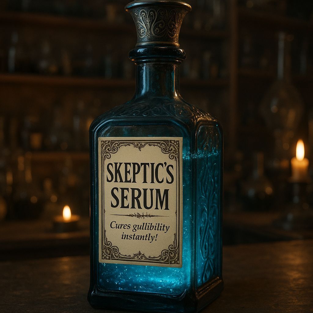 Hyperrealistic Skeptic's Serum Potion in Alchemy Lab