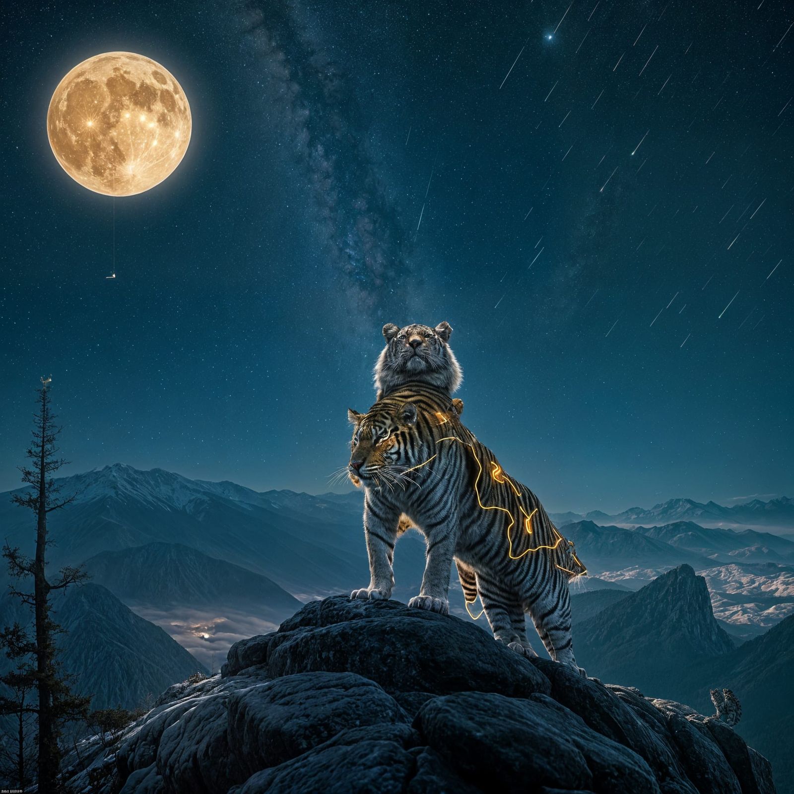 Astral Tiger Contemplates the Galaxy