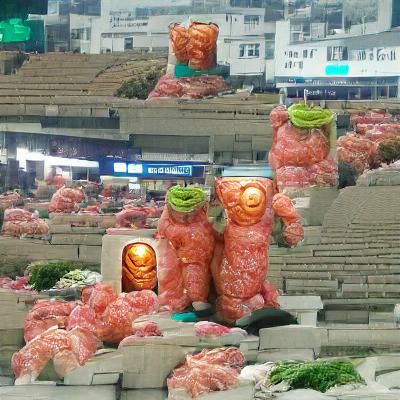 Cartoon Sentient Kimchi Guardians