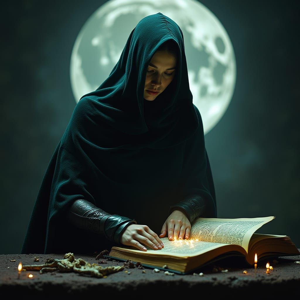 Mystical Eve Portrait in Dark Mystical Realism