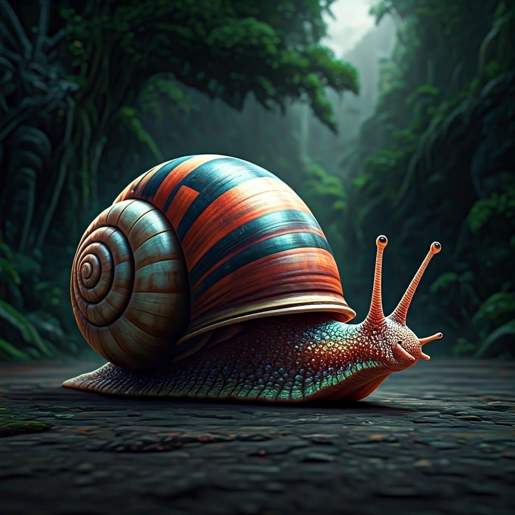 Snail Race: Detailed Fantasy Concept Art