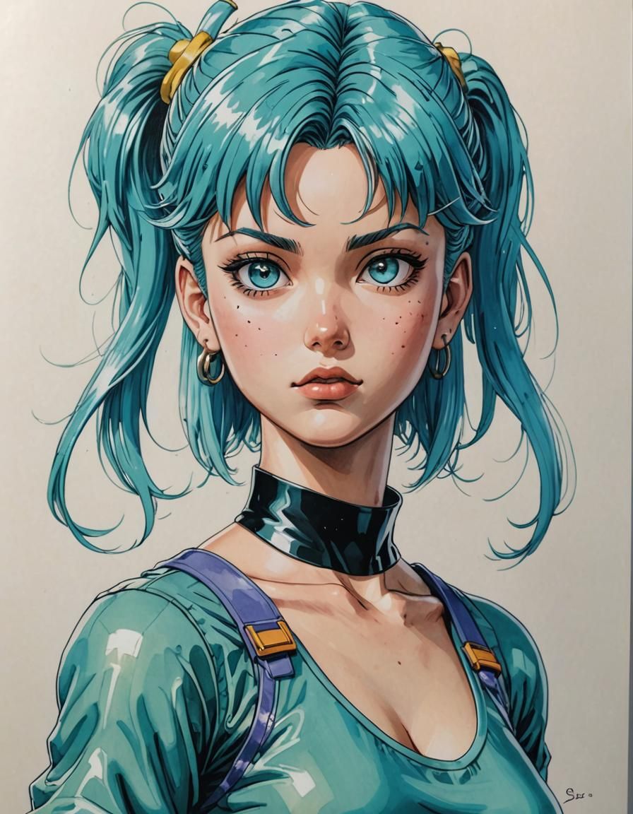 Futuristic Android Woman in Sorayama Style