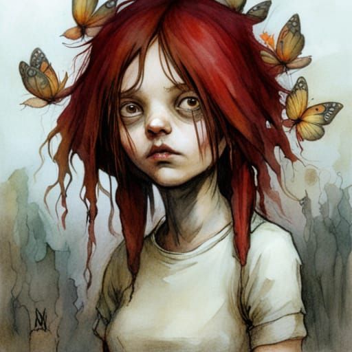 Enchanting Butterfly Illustration in Fairy Tale Style