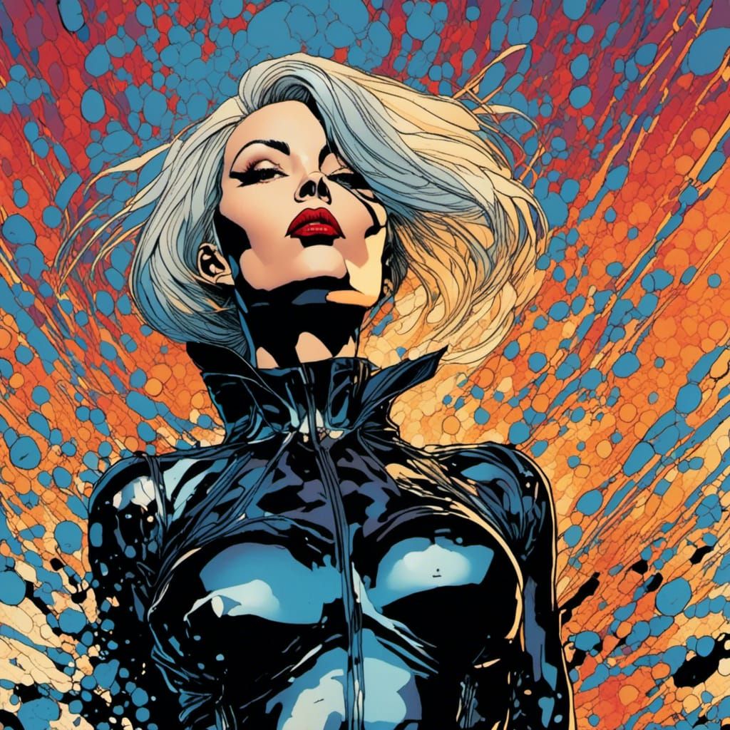 Mysterious Ninja in Comic Book Street Art Style