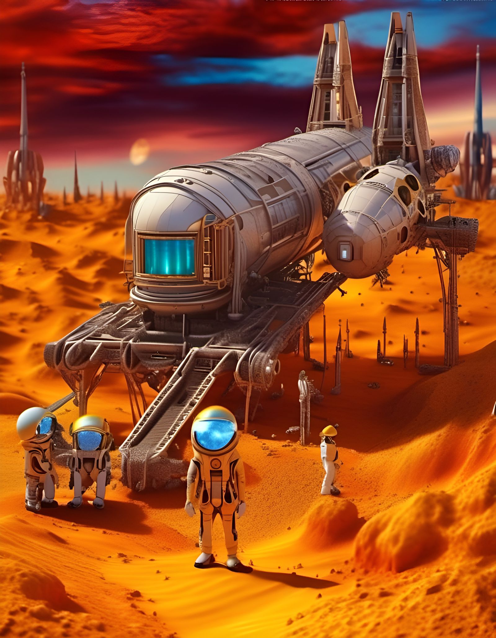 Interplanetary Rocket Launch from Alien World