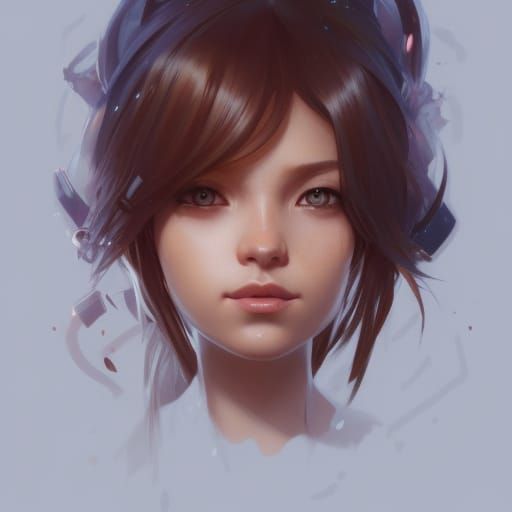 Detailed Chibi Portrait in Digital Art Style