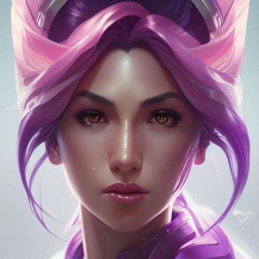 Kai'Sa Portrait in Hyperdetailed Style