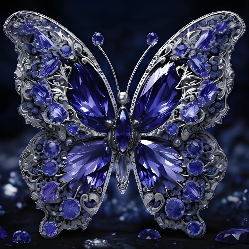 Gemstone Butterflies: Tanzanite