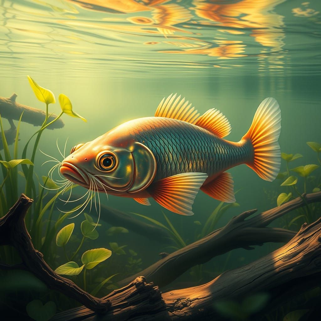 Whiskered Catfish in Dreamy Freshwater Paradise