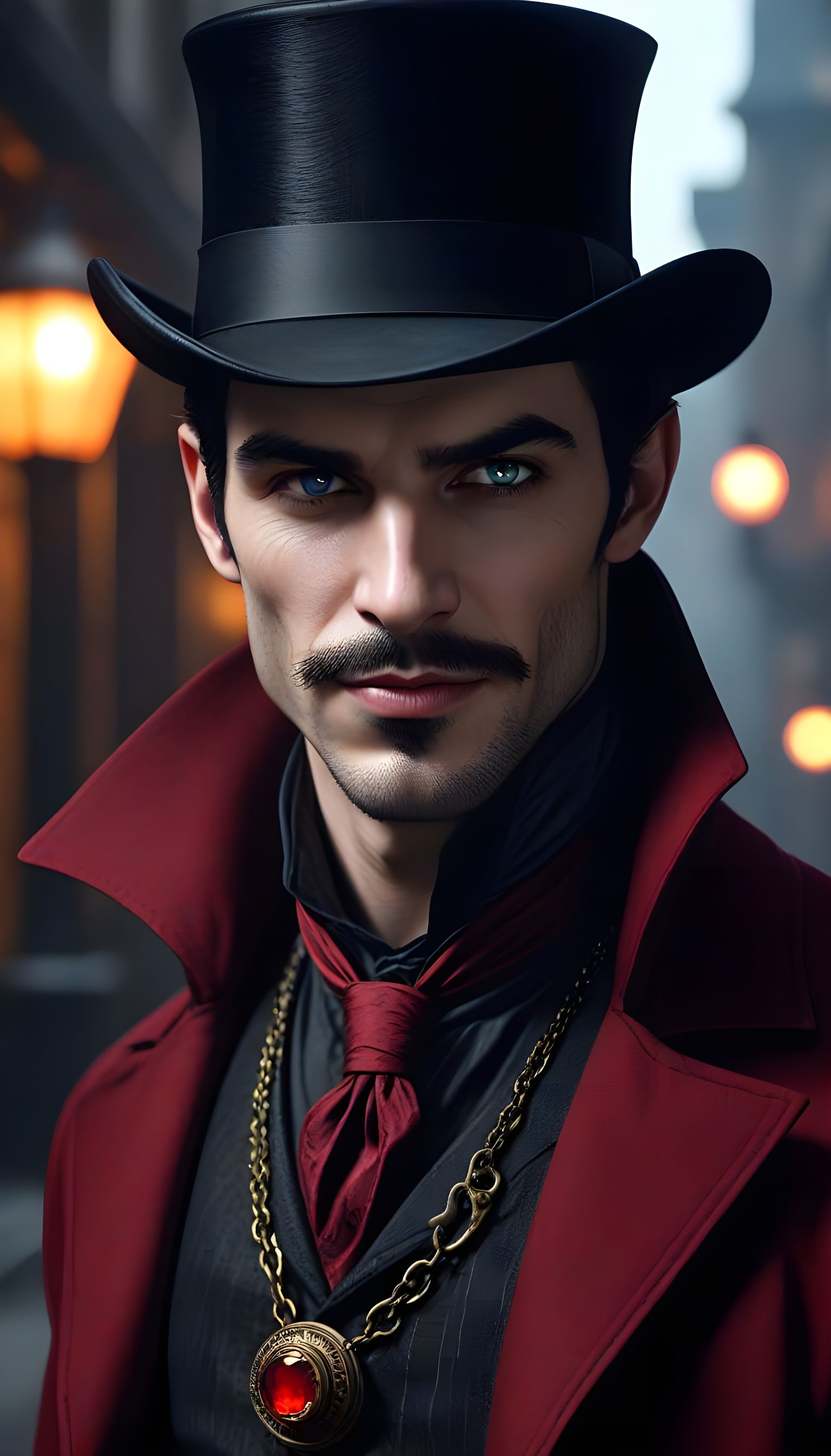 Steampunk Vampire Captain Hook in Victorian Setting
