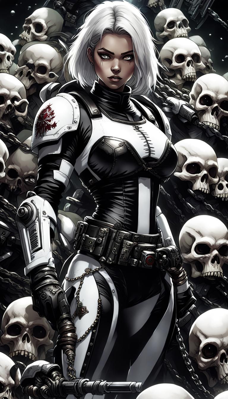 Teenage Space Marine in Bio Suit with Chainsword